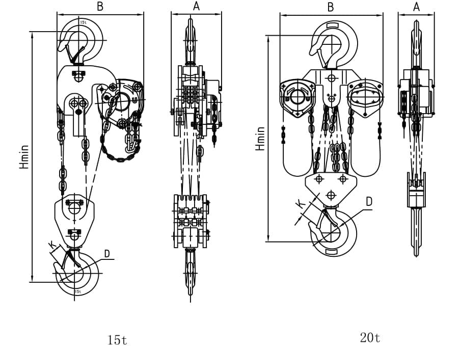 Manual chain hoist