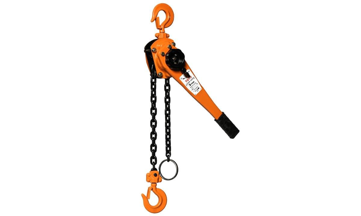 5FT TOYO-INTL Lever Block 0.25 Ton 1100lbs Mini Lever block 3M 10Ft Chain Hoist Manual Lever Hoist Chain Hoist Alloy Steel G80 Chain Ratchet Lever Hoist with Hook 